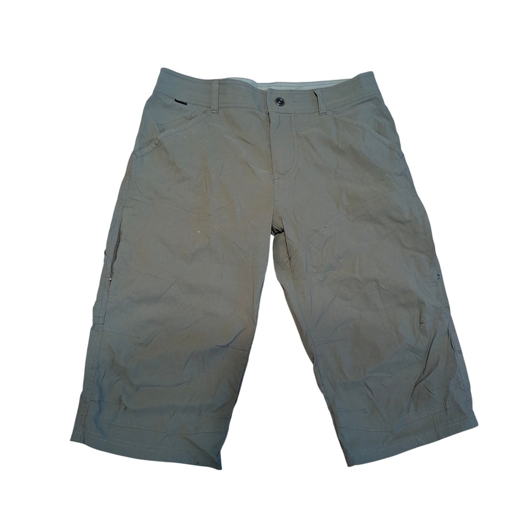 Kuhl Renegade Cargo Capris Mens 32 Olive Green Hiking Outdoor Technical Knickers